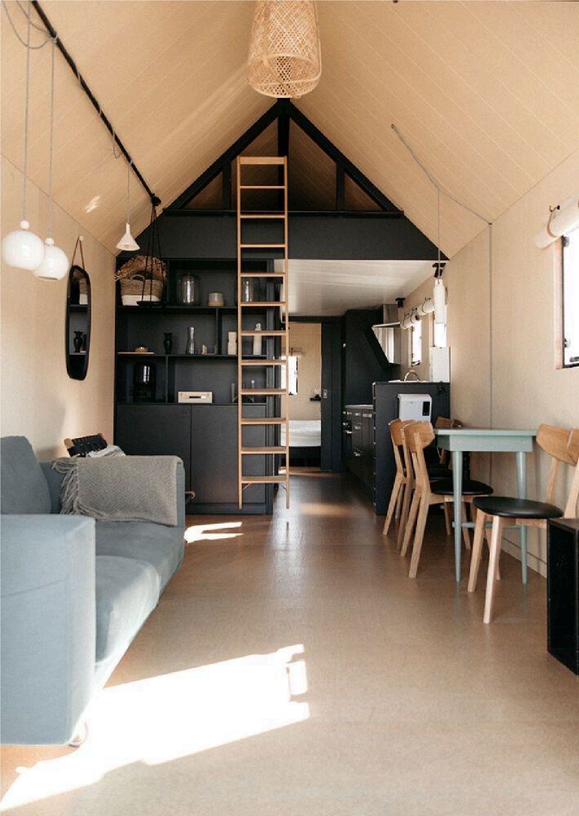 Interior de una casa modular